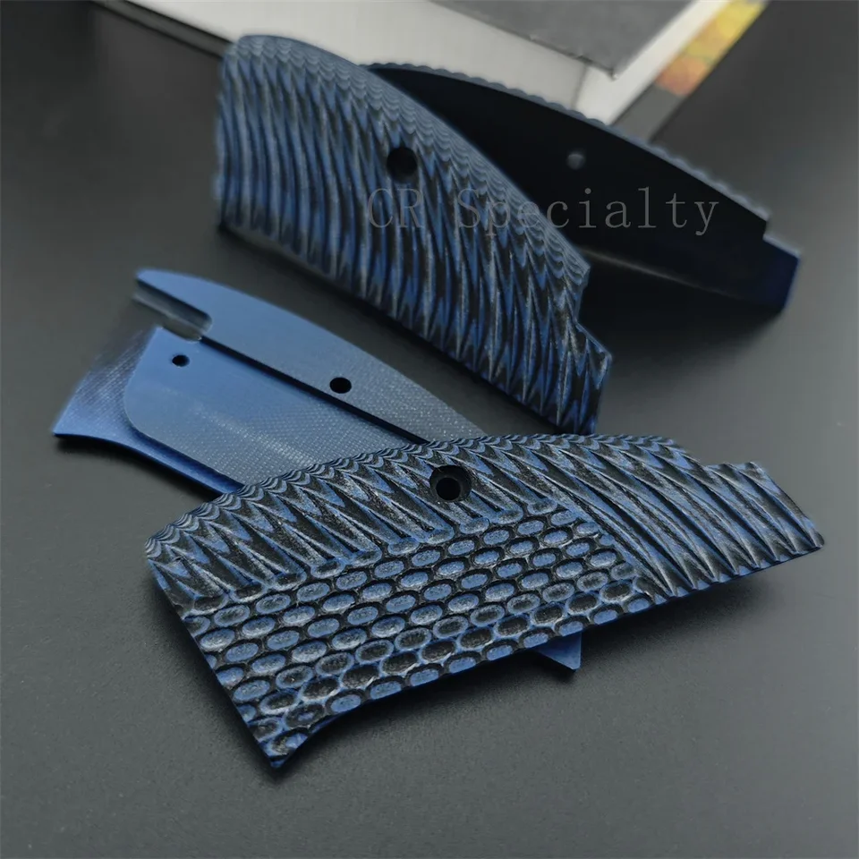 Multifunkčné 2 ks Gun Gun Non-Slip rukoväť CZ75 G10 Guits Patches DIY anti-Slip Blue G10 GRIPS SCALES DECON Material Material SLABA SLABA