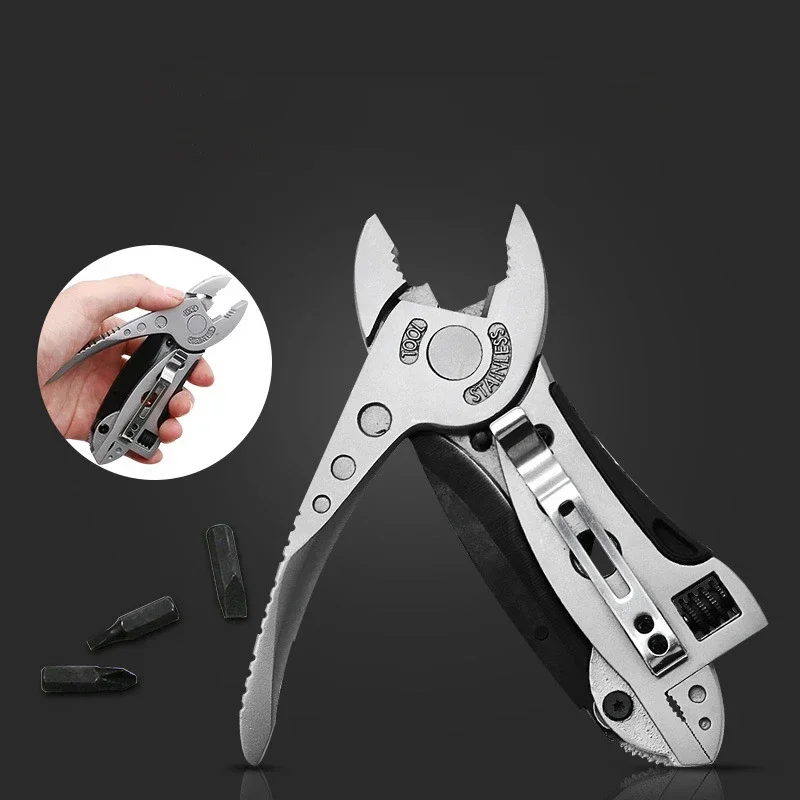 Multifunkčné kľúče kliešte na prežitie kľúča Screwdriver vreckové náradie prenosné prenosné viacúčelové kliešte a kľúč