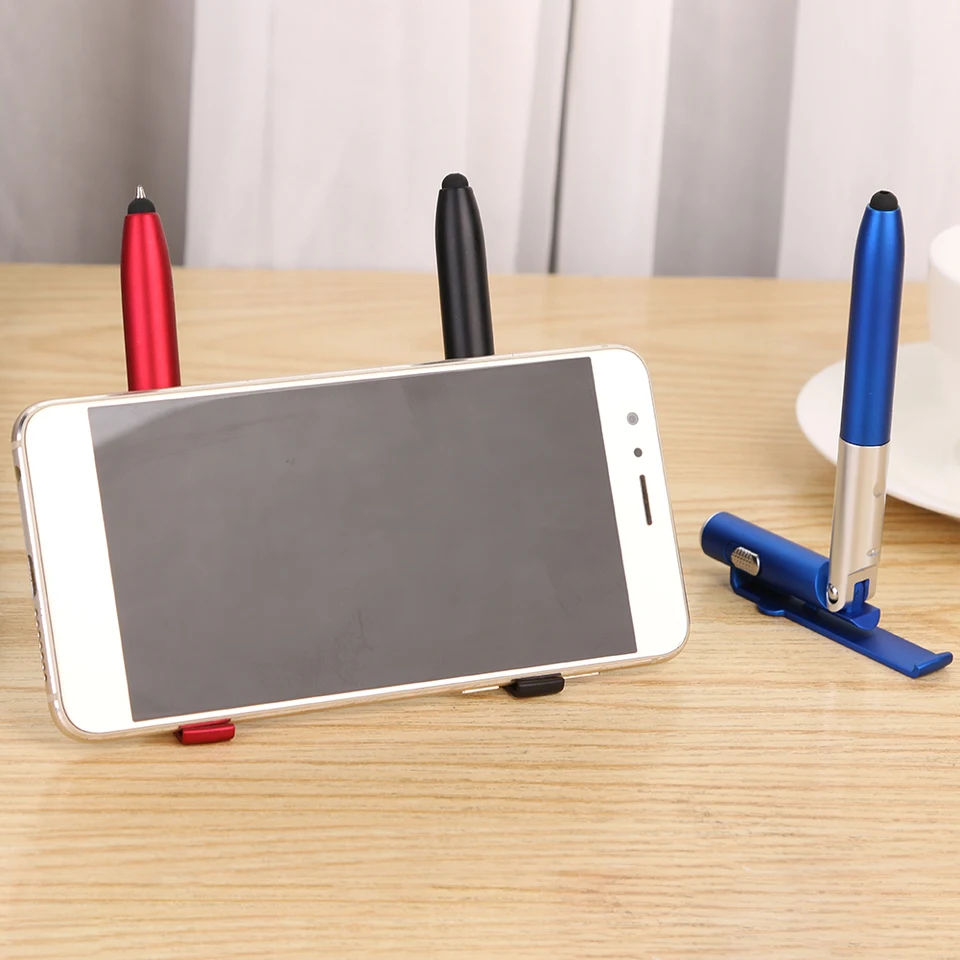 Multifunkčné loptové pero Pen LED LIGHT Držiteľa LED Penu Pen (čierna
