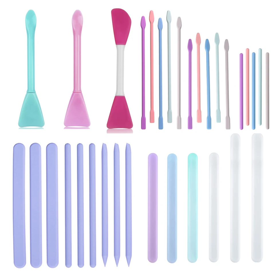 Multifunkčné miešanie kefy mäkká silikónová kefka Spoon Spoon Epoxy živicové nástroje pre DIY Form Form ľahko čistiteľné remeslá na lepidlo