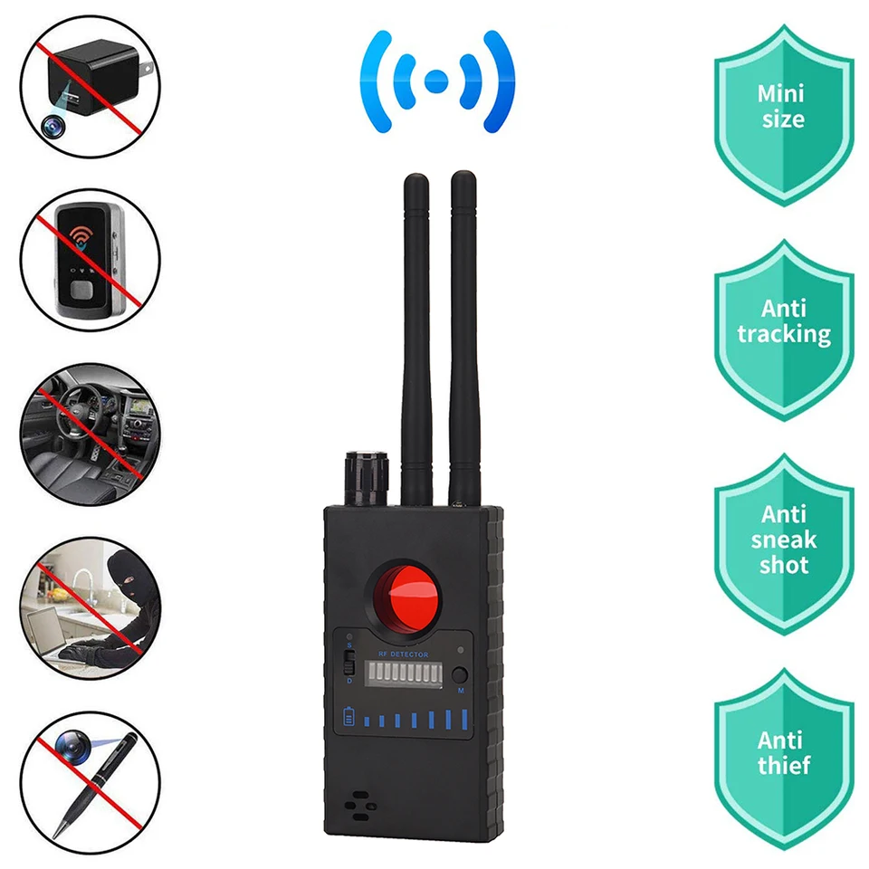 Multifunkčné protiprúdové detektory skrytých fotoaparátov GSM Audio Bug Finder Wireless RF Signal GPS Tracker Detector Dual Anténa Duálna anténa