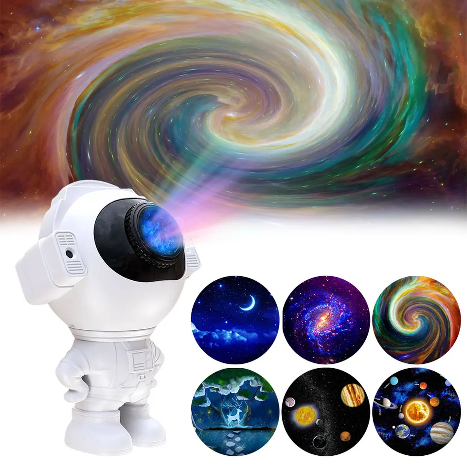 Multifunkčný astronaut nočné svetlo bluetooth kompatibilné hviezdne stropné lampa pre detské darčeky