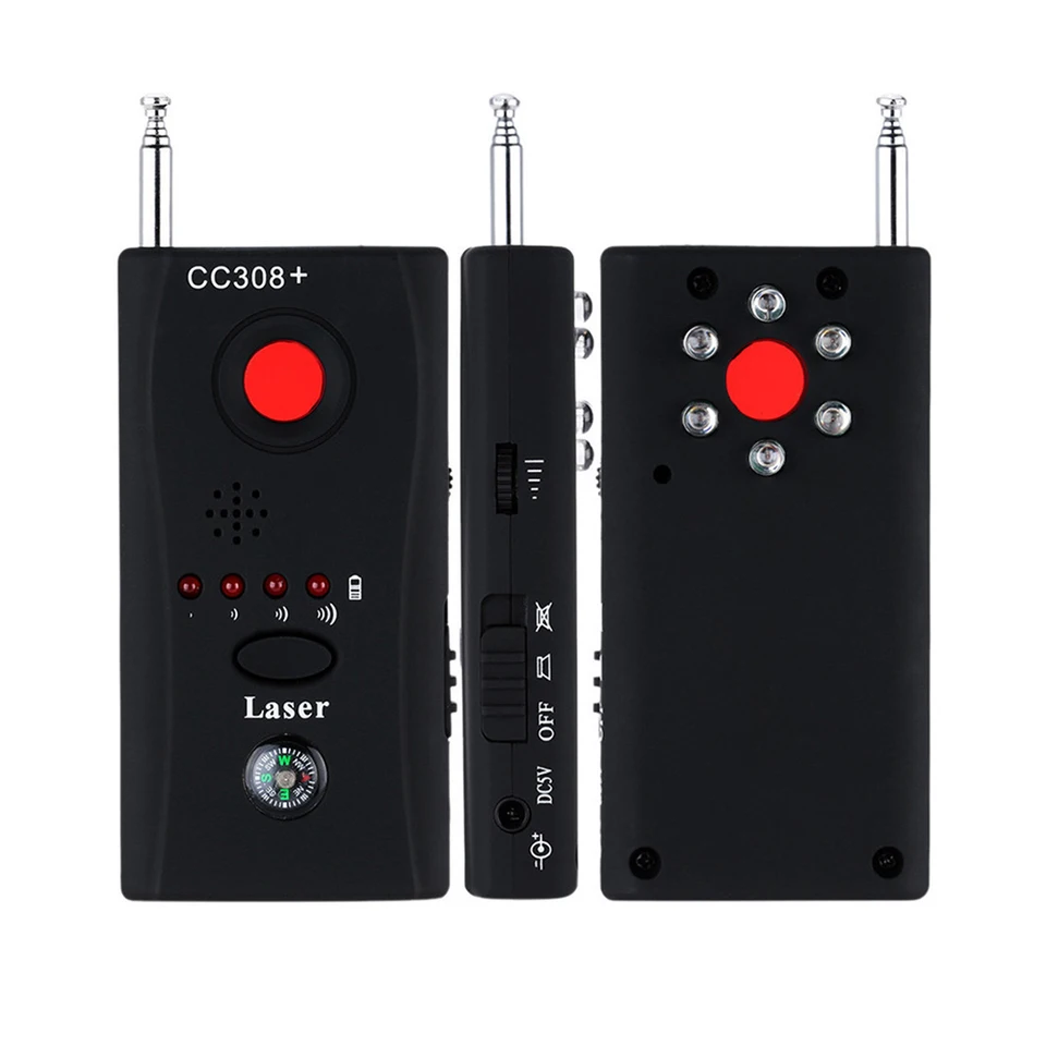 Multifunkčný bezdrôtový detektor šošovky Camera Camera Detector CC308+ Radio vlnový signál detekcia fotoaparátu s plným dosahom WiFi RF GSM Finder