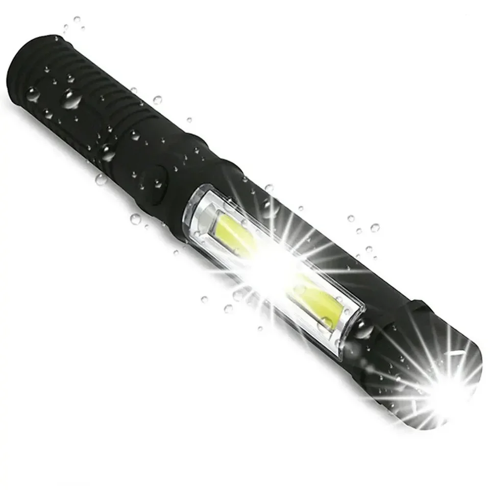 Multifunkčný COB LED LED Mini pero Pracovná práca Skontrolujte LED baterka Stonego Spodný magnet a spona