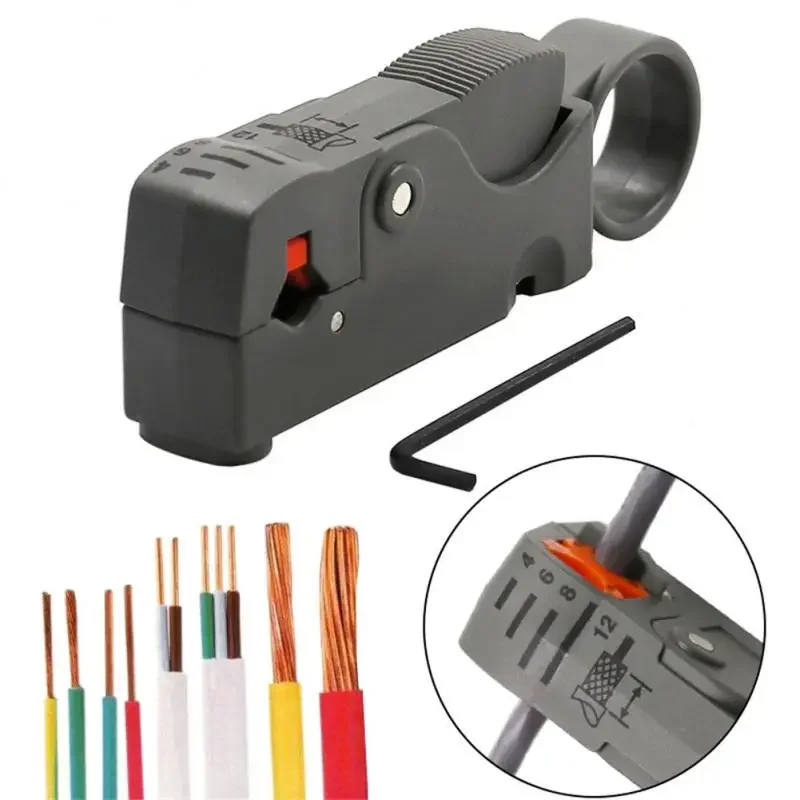 Multifunkčný koaxiálny kábel Stripper drôt s striptérom sieťový drôt s stropperom vodiča Rotary Leting Network Tool