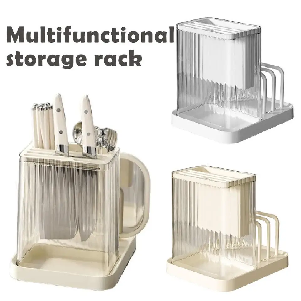 Multifunkčný paličkový držiak kuchynského noža z nehrdzavejúcej sekcie Racks pre domácnosť stojan oceľový dosku Storage Stora V7E1