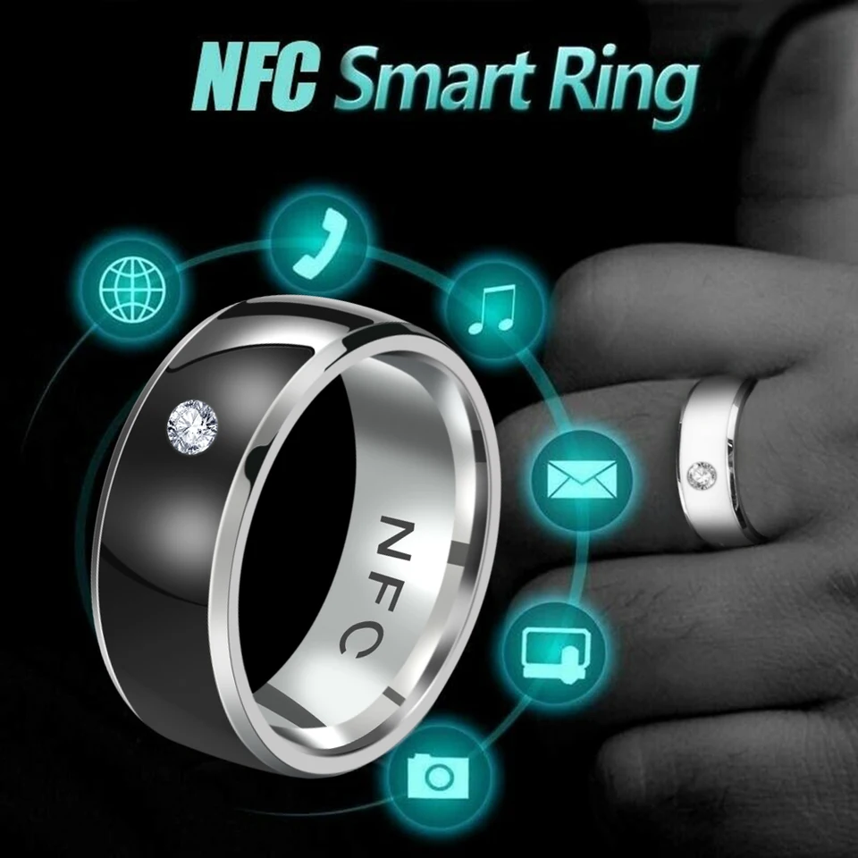 Multifunkčný prsteň NFC Intelligent Weatable Connect Android Telefónne vybavenie Vodotesné inteligentné technológie prsteň šperky