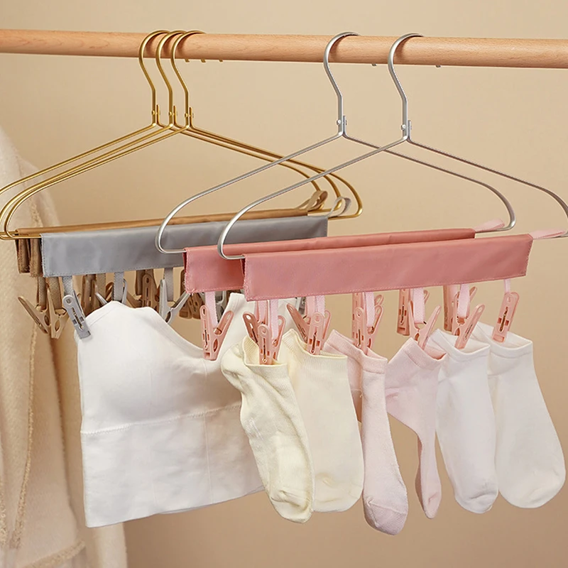Multifunkčný skladací hander hanger tkanina klip Such Drying Hanger ponožkový klip spodná bielizeň Clip Cesta prenosný tkanina záves