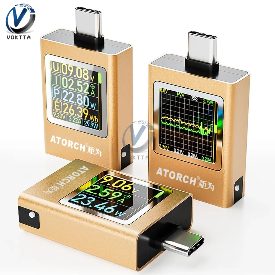 Multifunkčný tester USB Type-C Tester DC Voltmeter Ammeter Tester Tester