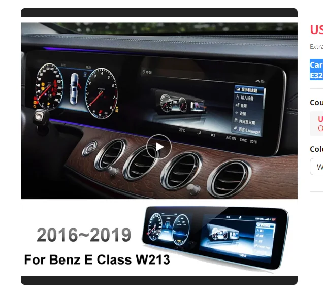 Multimediálny hráč LCD Dashboard Digital for Mercedes Benz Mb E Class E200 E300 E320 W213 2016 ~ 2022 STEREO GPS navigácia