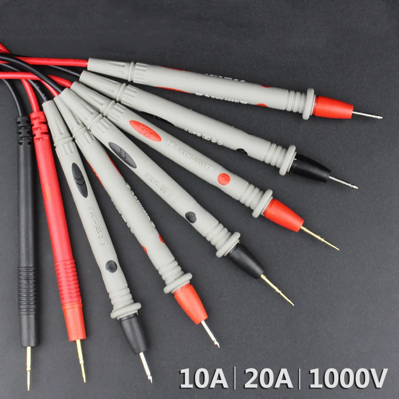 Multimetrový test vedie univerzálny kábel AC DC 1000V 20A 10A CAT III Meranie sond pero pre viacpriestory testerového drôtu testera