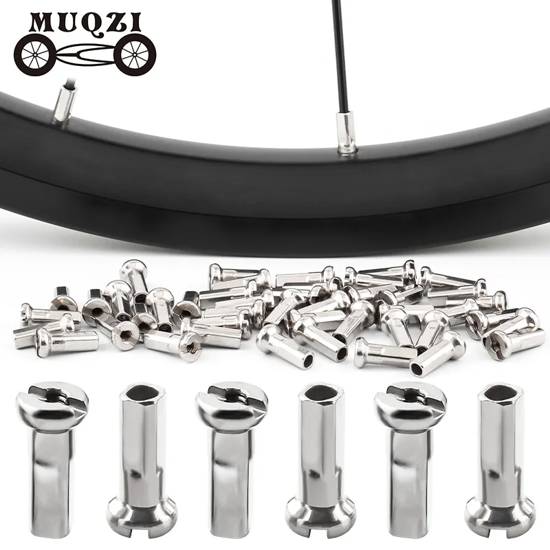 Muqzi 50 ks hovorky s čapmi MTB Road Bike Rim Spoke bradavky pokrývajú 14G 12 mm bicykelový koliesový kryt cyklistické doplnky
