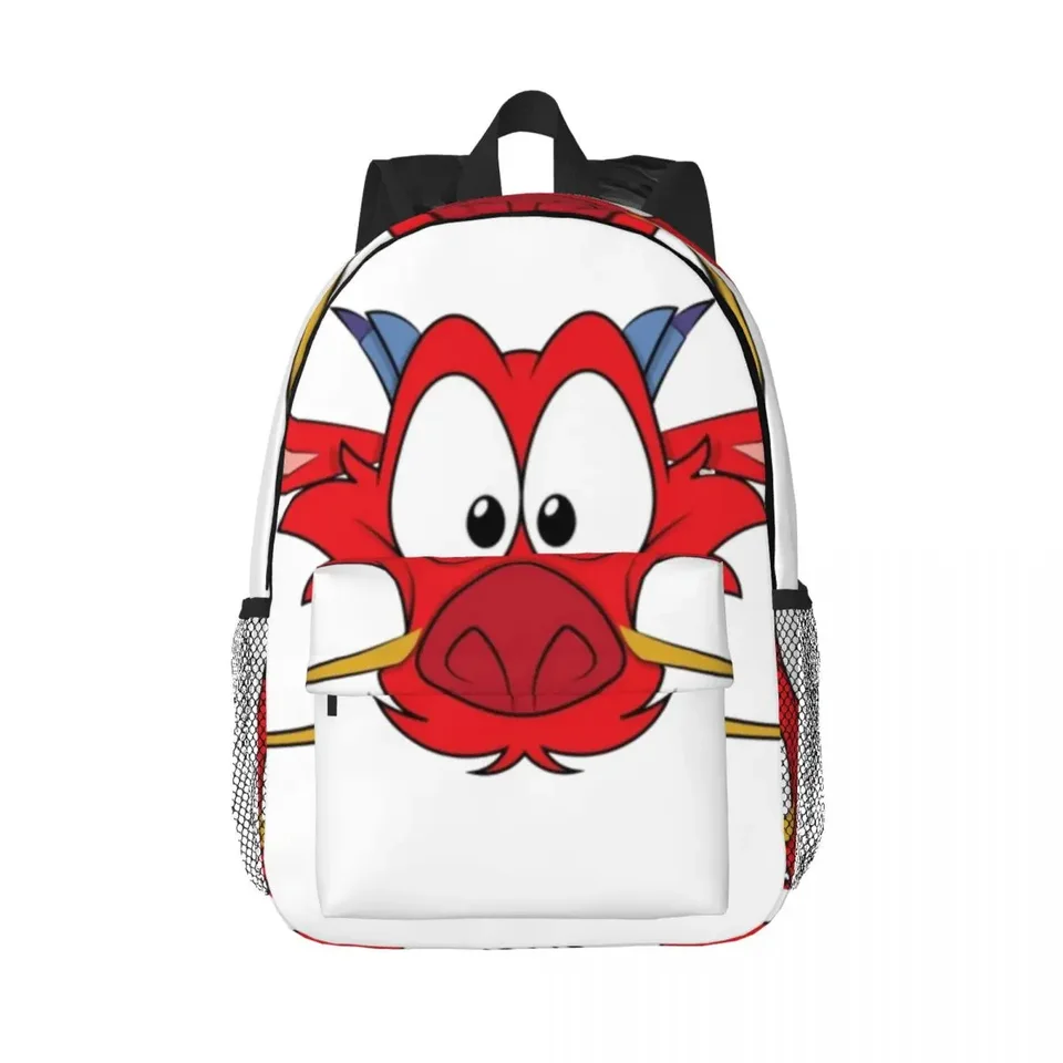 Mushu z Mulan (4) batohy chlapci dievčatky Bookbag Fashion Študenti Školské tašky LAPTOP RUCKSACK BAG VEĽKÁ KAPALITA