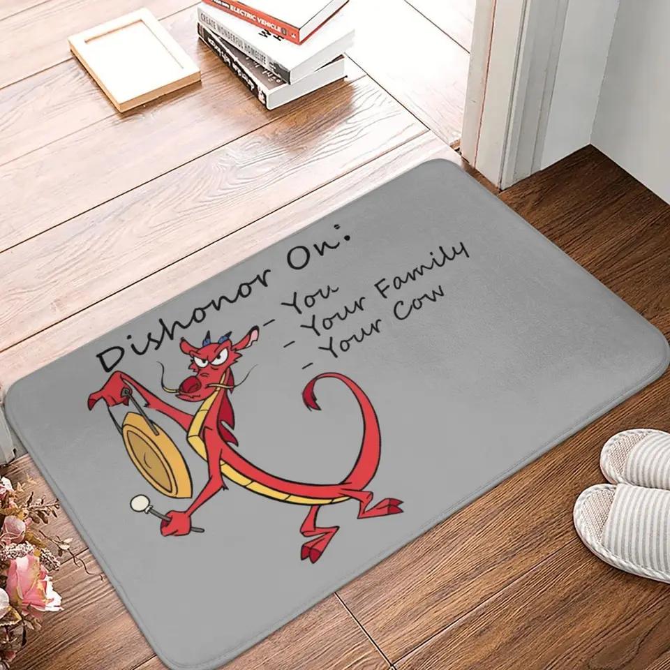 Mushu z Mulan non-šmykľavka podlahová podlahová podlahová podlahová podlaha odolný koberec koberca pre kuchyň