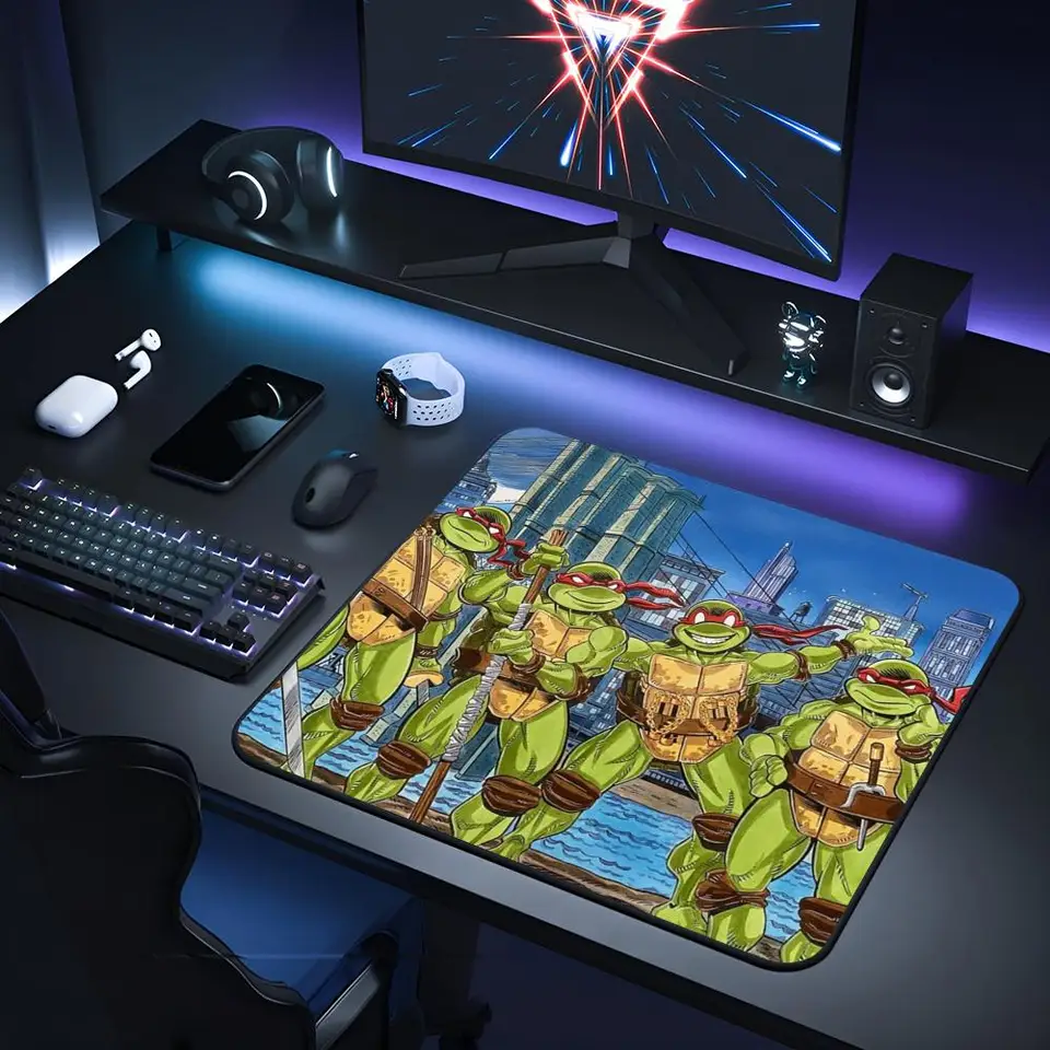 Mutant T-Teenage N-Ninja-Turtles Mouse Pad Gaming NAPOJETODS Klávesnica MAT Deskmat PC Príspevky Desk Protector Gamer Gamer Rats