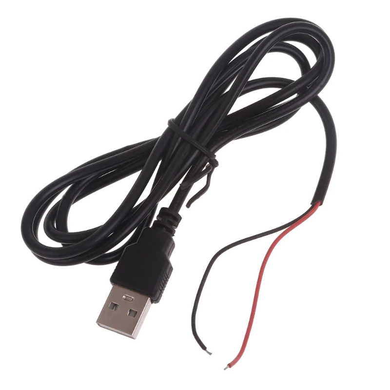 Muž 2 -kolík USB DIY spájkovací kábel na predĺženie kábla pre 5 V USB ventilátor, LED prúžky, hnací rekordér LED pásik