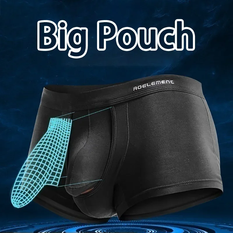 Muž Bulge Vrecko slony nosy boxerky veľké vrecko U-Convex spodné prádlo