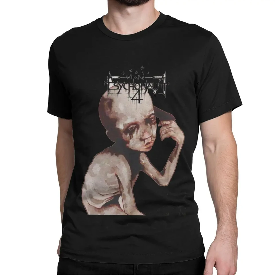 Muž Dámsky psychonaut 4 Dipsomania tričko s ťažkými čiernymi death kovovými odevmi Crewneck tričko plus tričká s veľkosťou