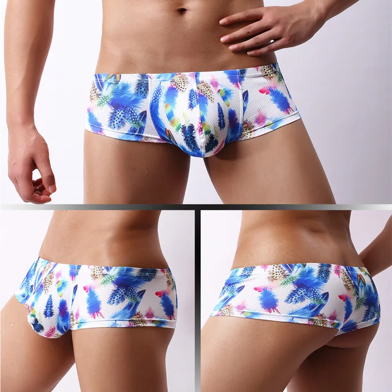 Muž sexy ľadové hodvábne boxery šortky vtipné nohavičky Mužský gay penis puzdro jockstrap vydutie spodná bielizeň