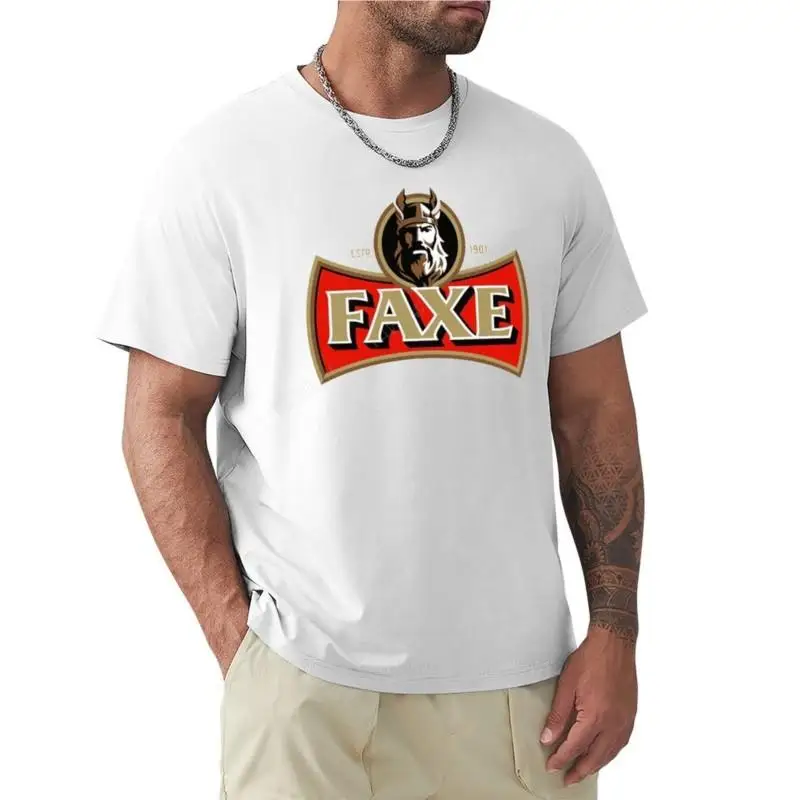 Muž čierne tričká letné tričko Faxe Merch Tričko s krátkym rukávom vtipné tričká pre mužov