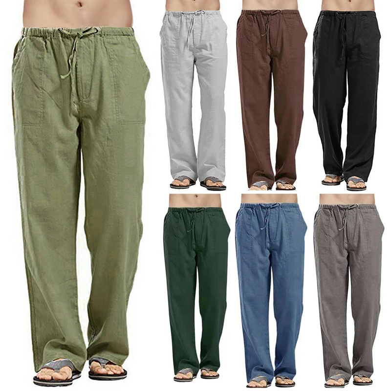 Muži bielizeň nohavice Streetwear voľné priame párty nohavice nohavice nohavice Fahion Casual Beach Daliy Cool Priedušná plus veľkosť