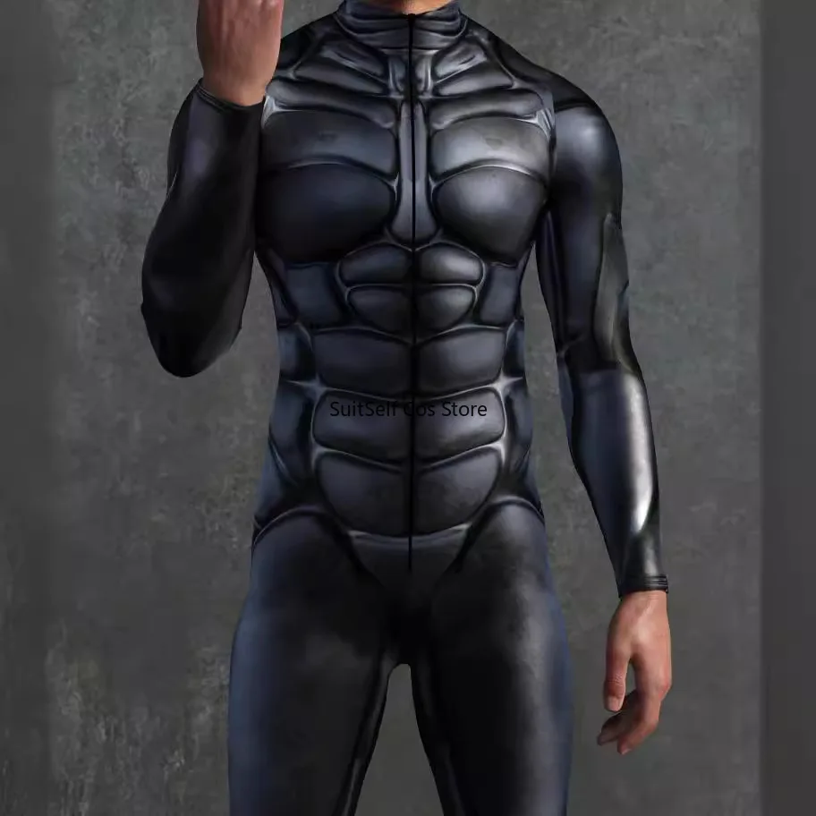 Muži BodySuit Cosplay 3D Steampunk Armour kombinézy Zentai kombinézy Cyberpunk Halloween Carnival Cosplay kostým Romper pre chlapcov