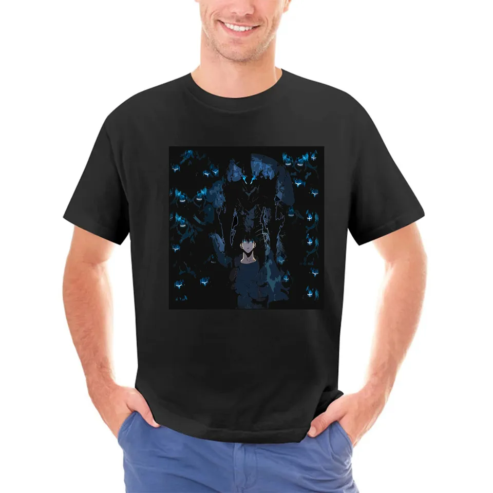 Muži Funy Tričko sólové vyrovnanie Sung Jin Woo a jeho Shadow Army Tshirs Women Tirk
