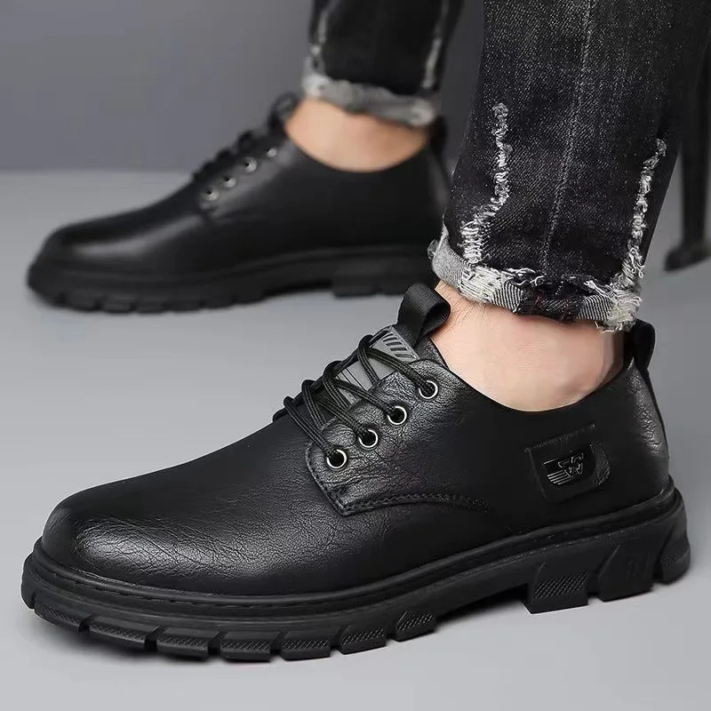 Muži nové mäkké kožené topánky Outdoor neklipy vychádzkové topánky neformálne ľahké obuv obuv Comfort Workwear Trendy Male topánka