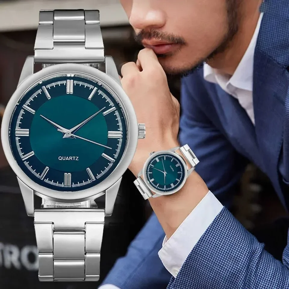 Muži obchodné hodinky Reloj Hombre Casy Castlesless Ocel Belt Watch Classic Simple Dial Quartz Watch relogio maskullino