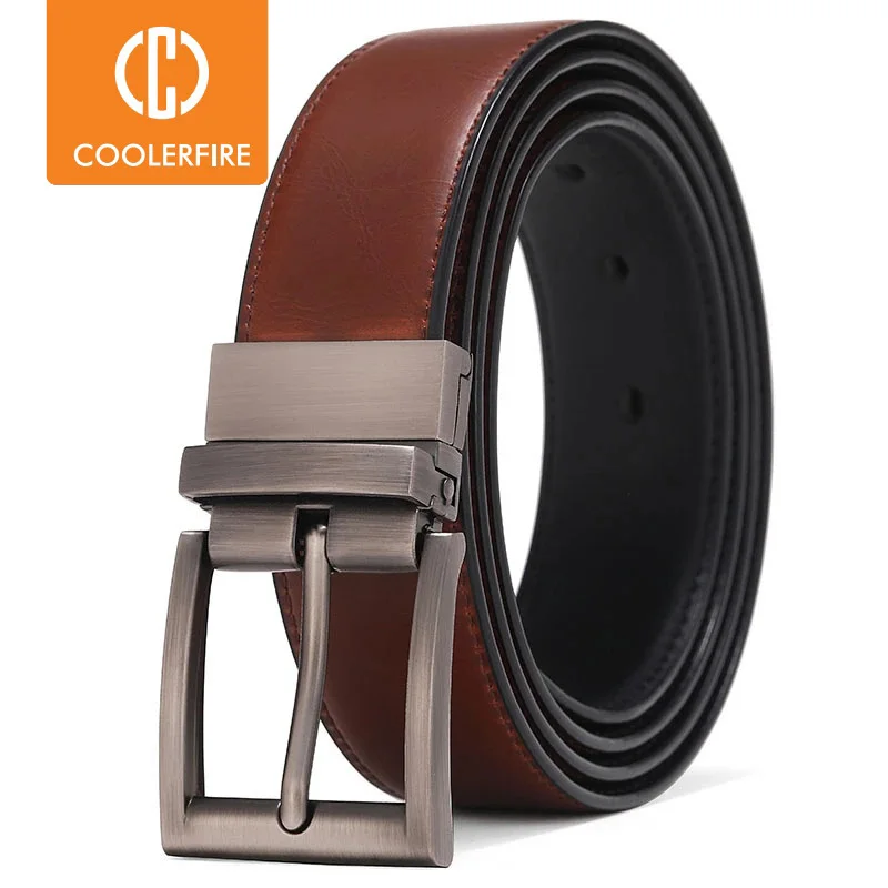 Muži reverzibilné príležitostné vysokokvalitné opasok Man Originálny kožený opasok mužský remienok Luxusné nohavice džínsy oblečené pre mužov
