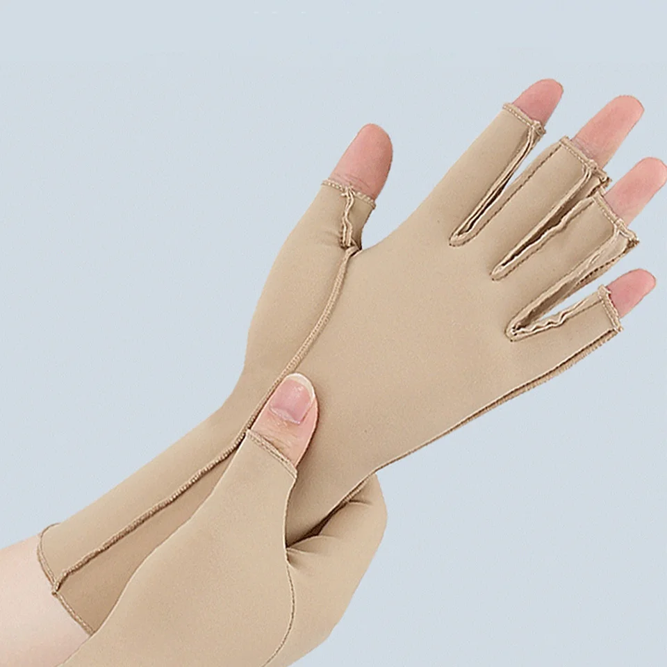 Muži rukavice Športový tlak Vysoko elastický zápästie Fit Half Fine Fing Protective (žltý) S fitness cvičenie pre rukavice slečna slečna