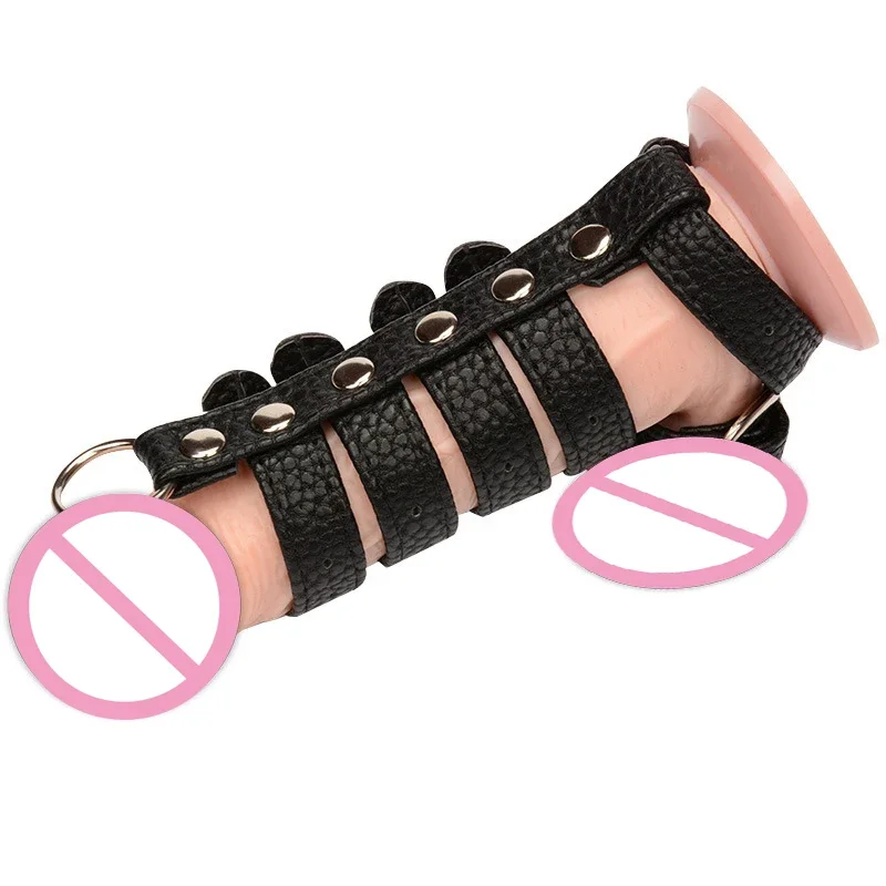 Muži semenníky penis ring sexy nastaviteľné originálne kožené klietky Klietky Klietky Mužský erekcia Zlepšili gay gule na nosidlá