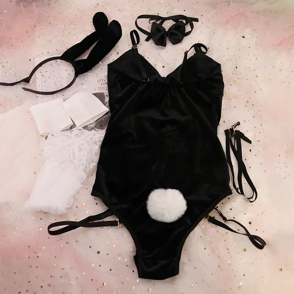 Muži sexy čipky Bodysuit sissy spodná bielizeň Crossdress Nightwear 6pc kvetinové zvádzanie ideálne pre cosplay alebo romantické noci