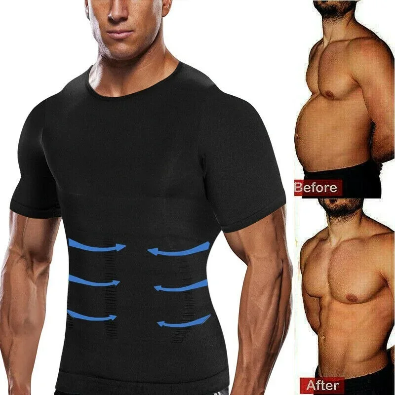 Muži Shapewear Brutka Ovládanie vesty Vesta Top Top košeľa ultra zdvíha