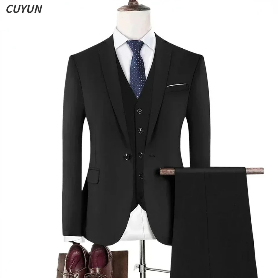 Muži svadobné obleky 3 kusy 2 outfit Set Vysoko kvalitné elegantné bundy vesty nohavice luxusné blazers classic 2024 Formálne oblečenie