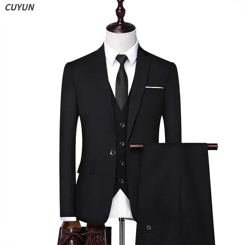 Muži svadobné obleky 3 kusy 2 outfit Set Vysoko kvalitné elegantné bundy Veste nohavice Blazers Luxury Classic 2024 Formálne oblečenie