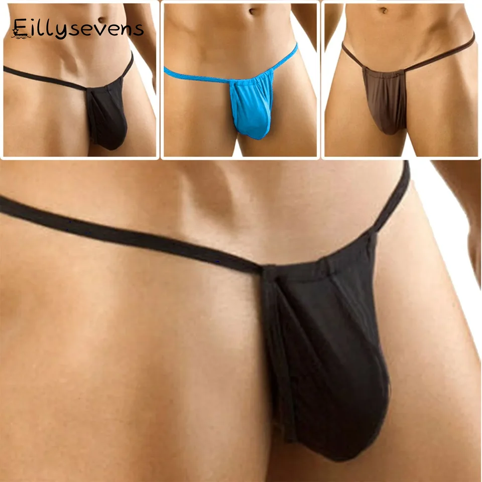 Muži TACK Tenké tangá s nízkym pásom s nízkym pásom Otvorené spodky chrbta Sexy pohodlné jednoduché priedušné vrecko G-Strings Underwear