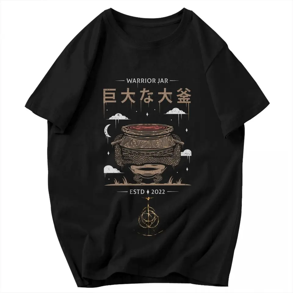 Muži tričko Eldened Ringed Warrior Jar Unique Y2K Graphic Anime Unisex Tops T tričká