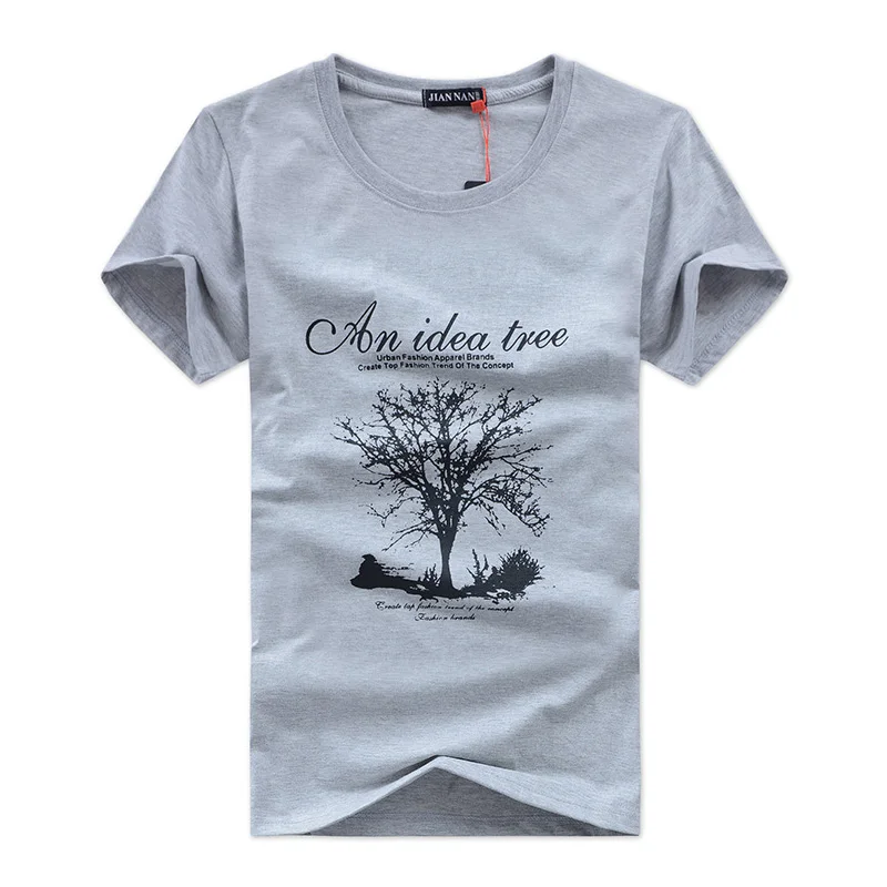 Muži tričká Pánske krátke rukávy Summer bavlnená Tlačte Lucky Tree O neformálne pánske pánske tričko 4 farby plus veľkosť