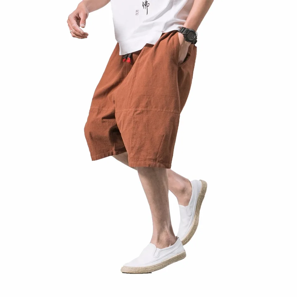 Muži vreckové krížové nohavice Mužský elastický pás Dĺžka harémových nohavíc Army nohavice Men Príležitostné hip hop veľké Crotc Bloomers nohavice