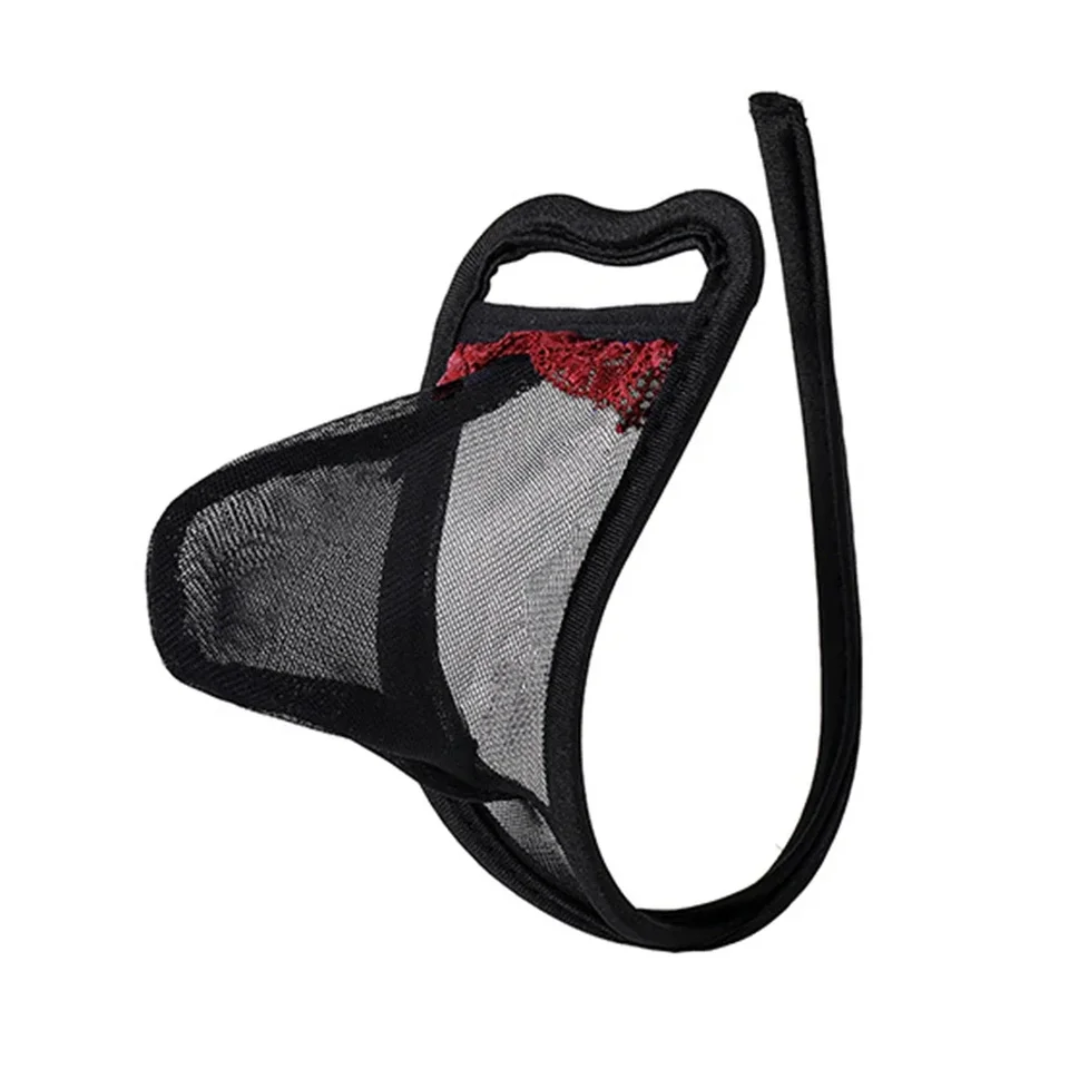 Muži číre sieťové reťazec priehľadné jockstrap spodné prádlo vreckové krátke nohavičky