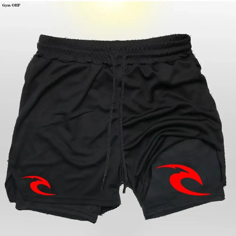 Muži športové pančucháče kraťasy letné príležitostné kraťasy 2 v 1 dvojitých kraťasoch Running Workout Fitness jogging Performance krátke nohavice