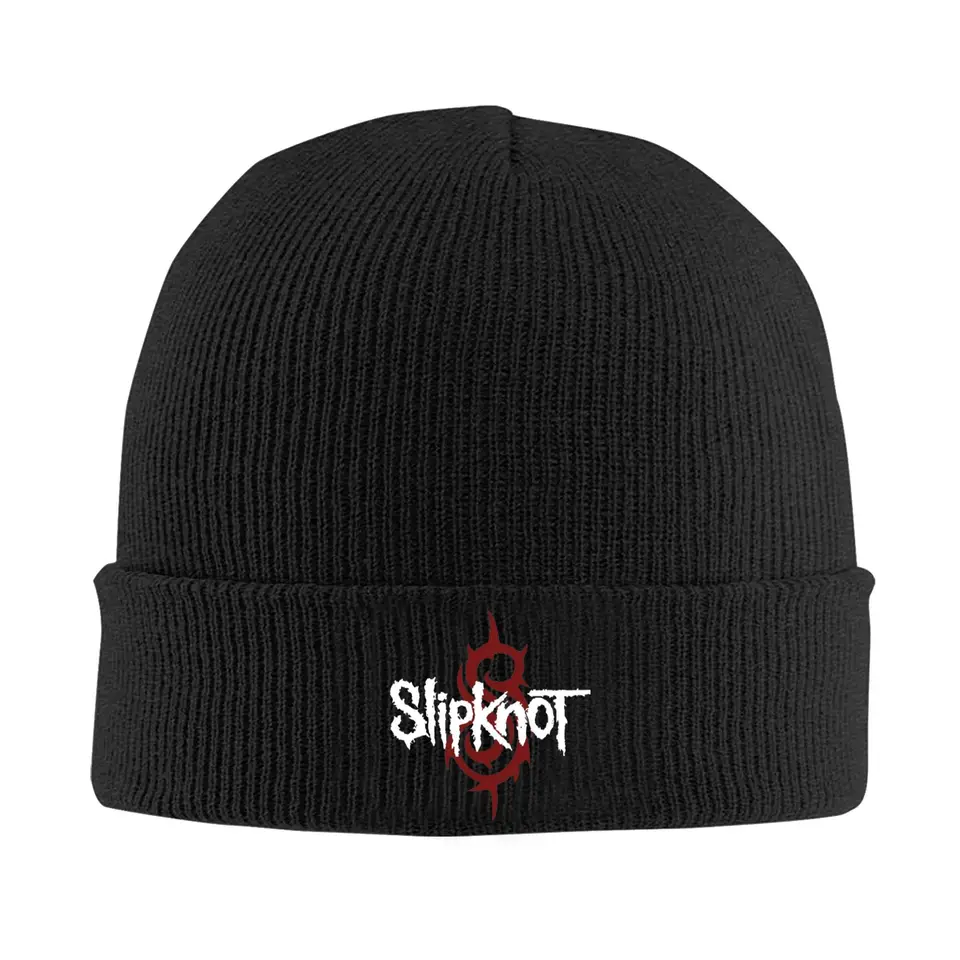 Muži ženy Beanie S-Slipknotting Punk Music Merch Zimná teplá lebka pletená čiapka čiapky čiapky lebky lebky