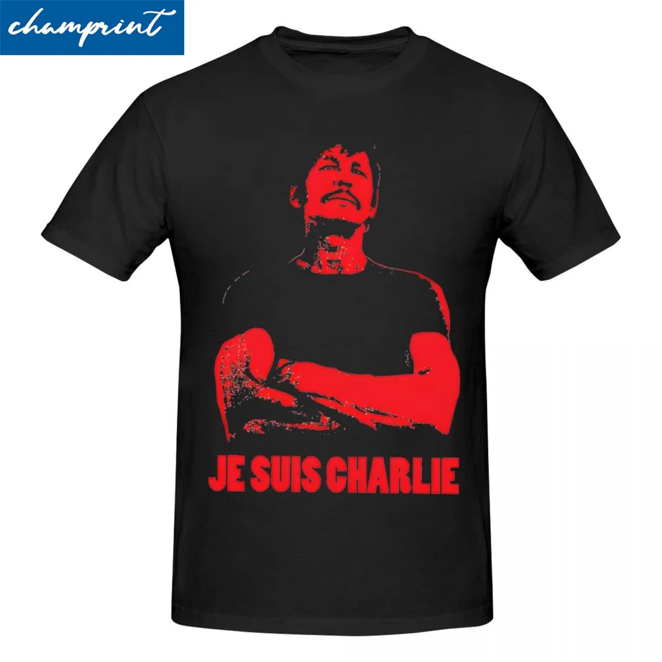 Muži Ženy Charles Bronson-Je Suis Charlie Halloween Tričko Men bavlnené topánky Tops Funny O-Neck Short Ruckve