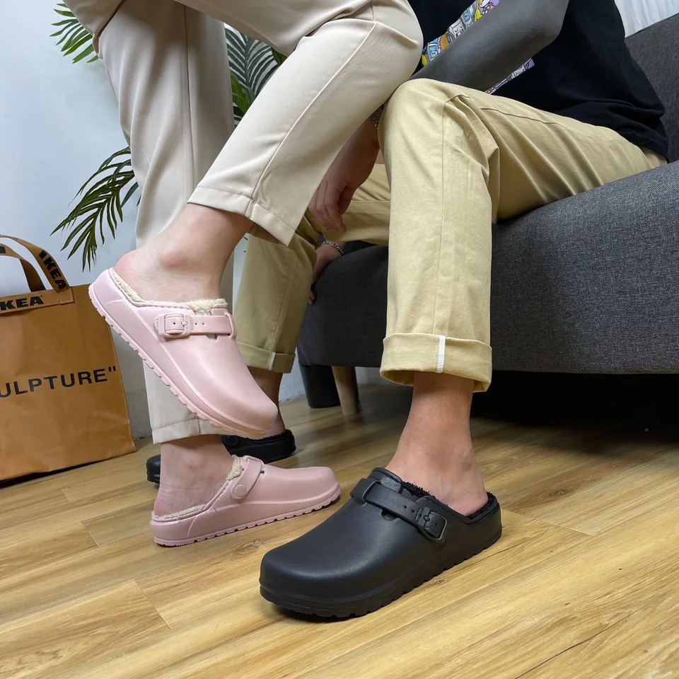 Muži Ženy Fall Winter Indoor Fur Clogs Shop