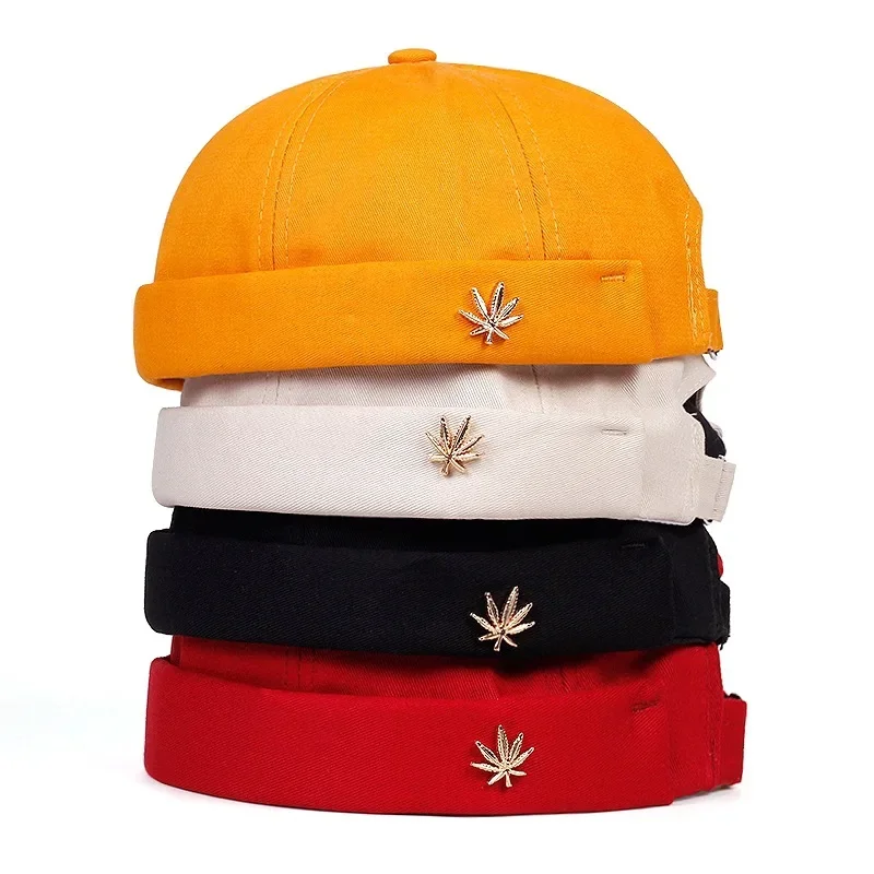 Muži Ženy retro kupoly melón bez čiapky čiapky unisex lebka lebky Sailor Cotton Mechanic trendy farebne elastické panely Docker Hat