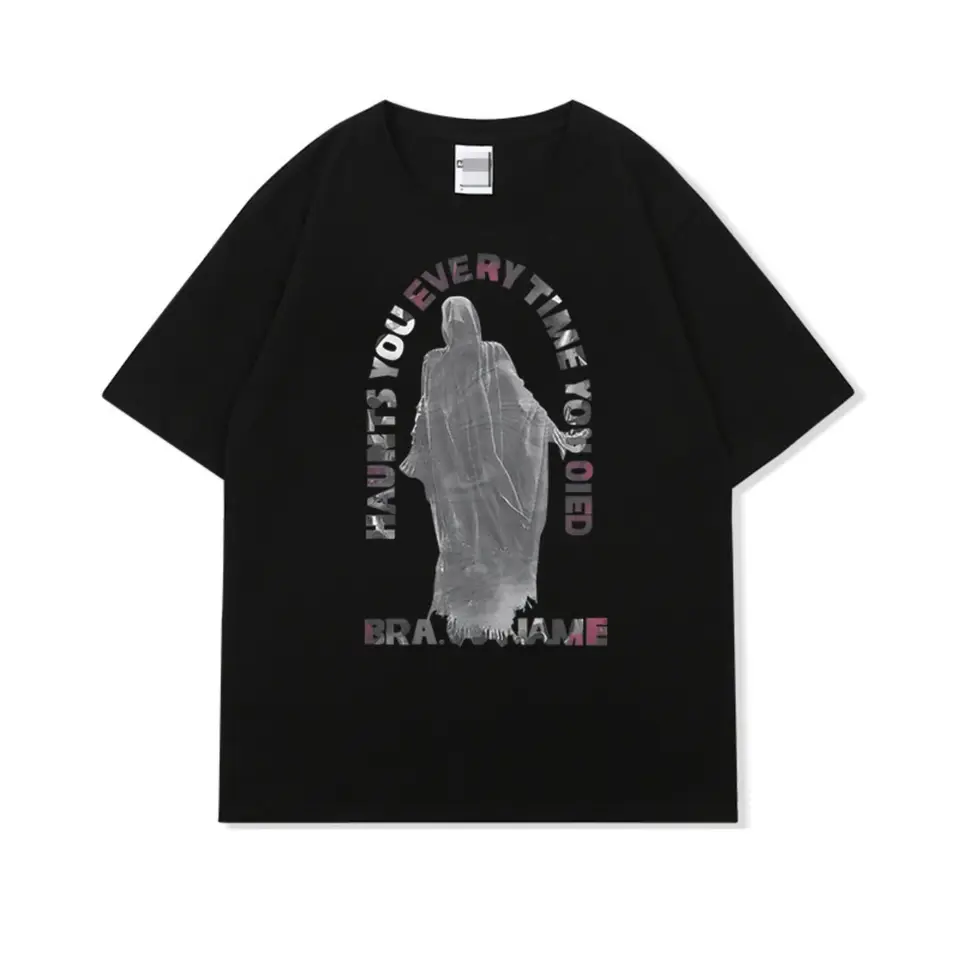 Muži ženy y2k vintage grafické tričko Ghost Dark Academia Harajuku emo s krátkym rukávom Topy Tops Topsppy ClothingEx Tričko