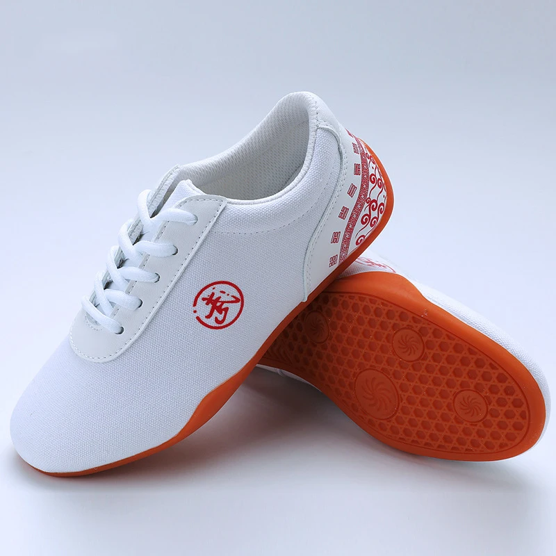 Muži ženy športové bojové umenia kung fu topánky Lace Up Man Canvas Tai Chi tenisky biele čierne modré dámske tenisky Wushu Gumber