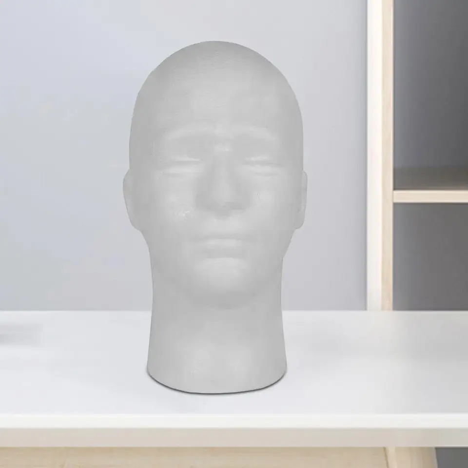Mužská penová parochňa Profesionálna viacúčelová menštruácia klobúkového klobúku klobúk Zobrazenie stojaca manekýn Manikin hlava pre rekvizity salón