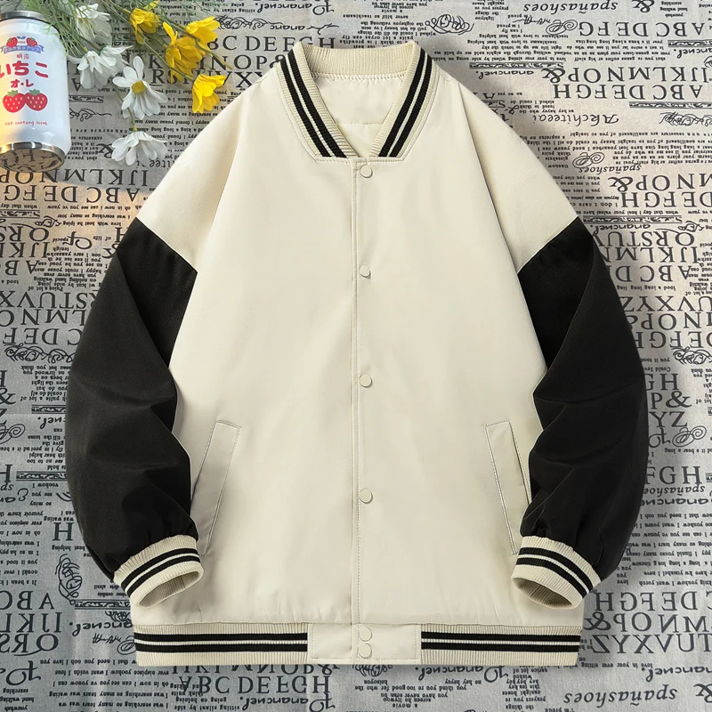 Mužská varsity baseballová bunda retro viacfarebná bombardovacia bunda preppy štýl Streetwear Men Dám